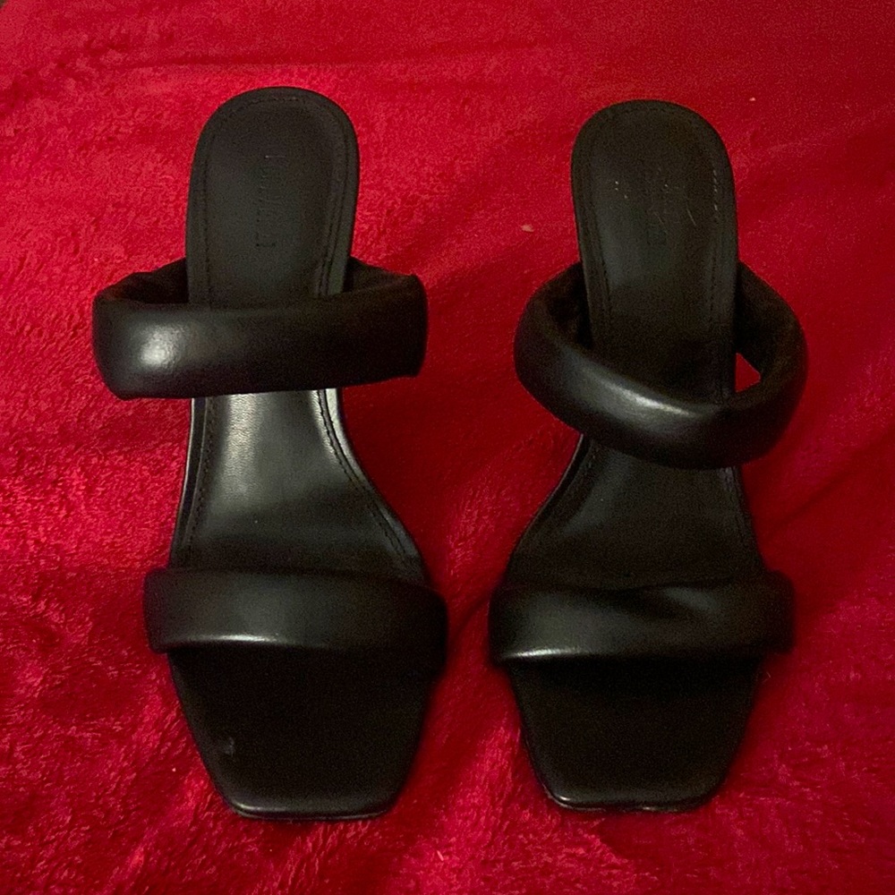 Forever 21 black and clear heels